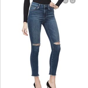 GOOD AMERICAN Good Legs Crop Blue302 Jeans Size 29